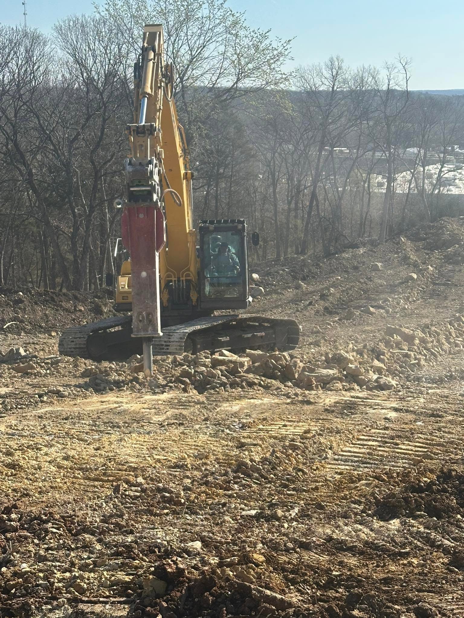 Drainage grading and dirt work on a rural Henry County job site Drainage grading and dirt work on a rural Henry County job site